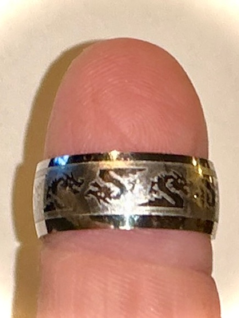 Ring Stainless Steel Dragon Ring Like New Size 5.5 Unisex